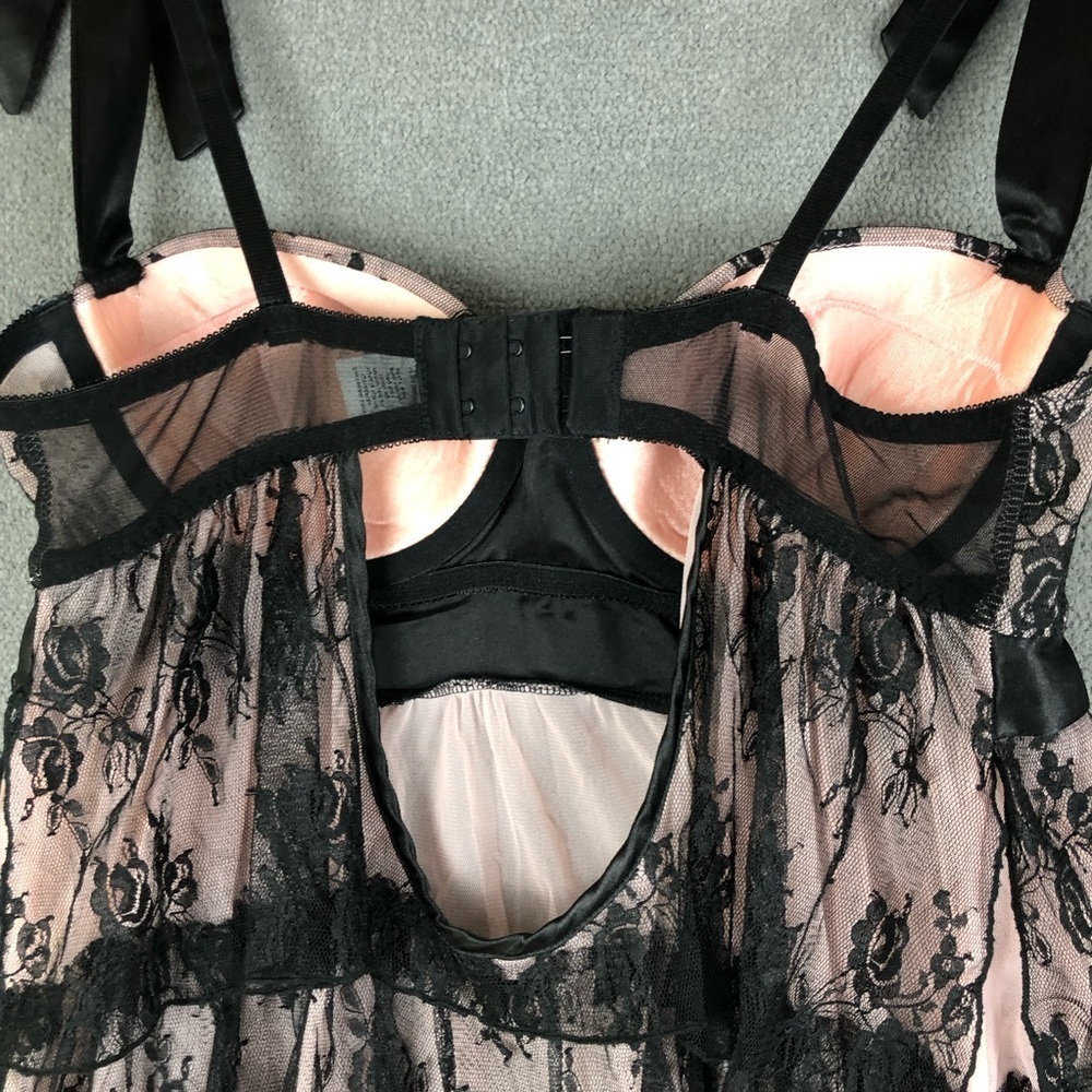 Fredericks of Hollywood Y2K Lingerie top/Dress babydoll lace fairy coquette - Picture 8 of 12